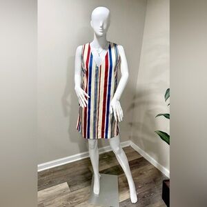 Pomander Place Kira Stripe Mini Dress XS NWT Cotton Lined Coastal Preppy Chic